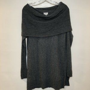 Caslon Charcoal Off-Shoulder Sweater